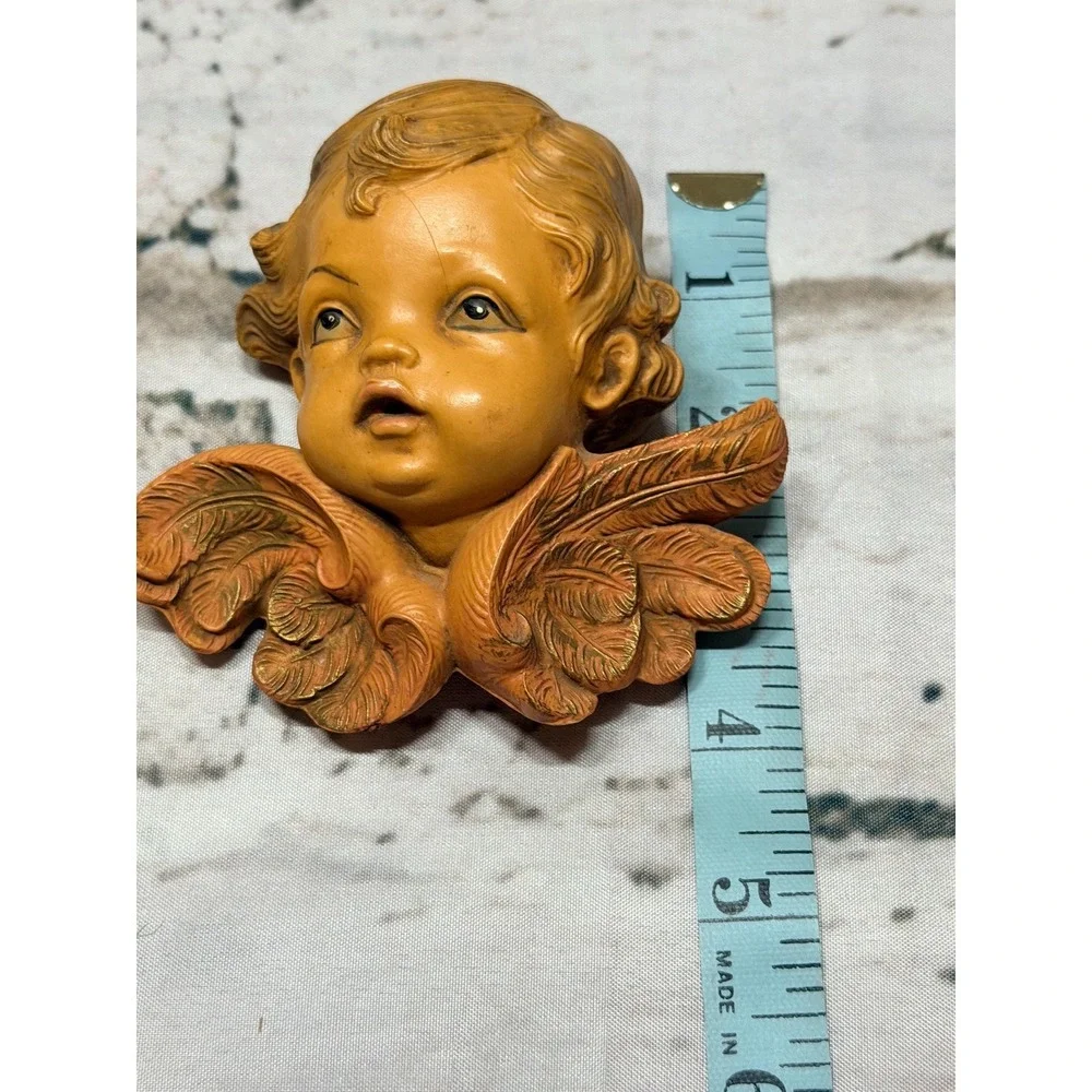 Vintage Italian Cherub Wall Plaque | Depose Italy | Angel Wall Decor | Capodimon